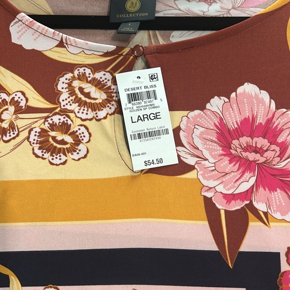 NWT JM Collection tunic top Large Retail $54.50 - Picture 3 of 4